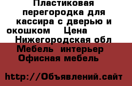 Пластиковая перегородка для кассира с дверью и окошком  › Цена ­ 12 000 - Нижегородская обл. Мебель, интерьер » Офисная мебель   